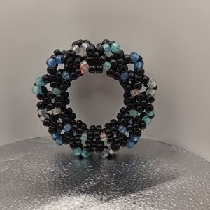 Black and Blue Beaded Bracelet